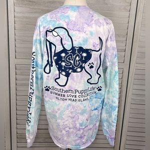 SOUTHERN PUPPY LIFE Tie Dye Long Sleeve Tee-Large